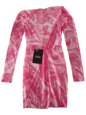 pink marble mesh dress Mesh Tube Dress